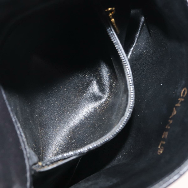 【日本直送】香奈兒 Matelasse 腰包 黑色 金色 CC 標誌 Auth 146618-11