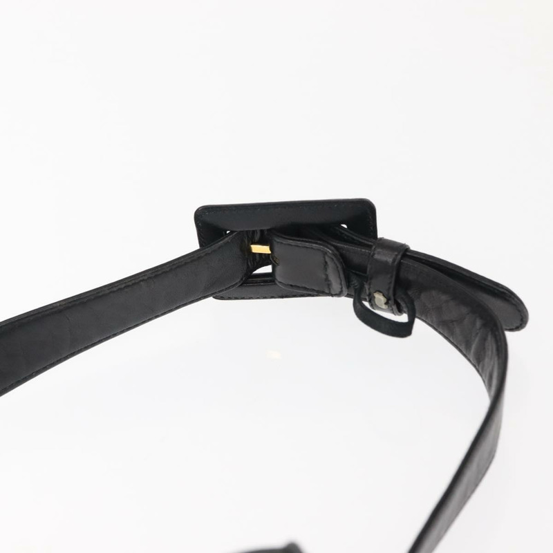 【日本直送】香奈兒 Matelasse 腰包 黑色 金色 CC 標誌 Auth 146618-13