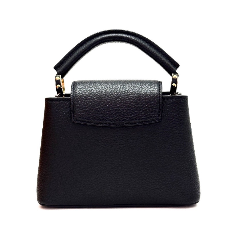 LV Capucinesmini黑金手提斜背包20*13*8 98新配件盒子 塵袋-6