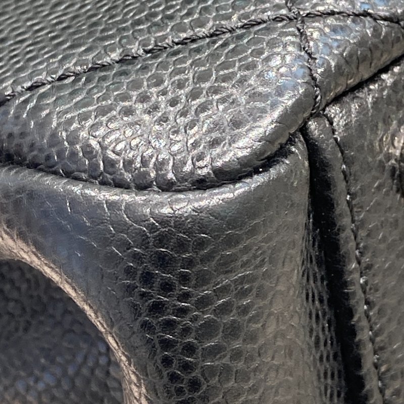 CHANEL 香奈兒 A67294 鍊條 荔枝皮革 托特包 黑色-8