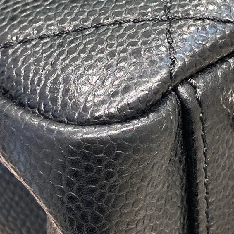 CHANEL 香奈兒 A67294 鍊條 荔枝皮革 托特包 黑色-9