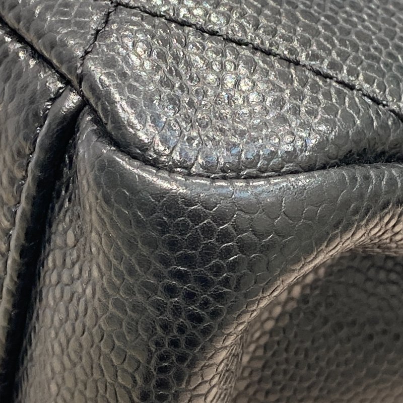 CHANEL 香奈兒 A67294 鍊條 荔枝皮革 托特包 黑色-10