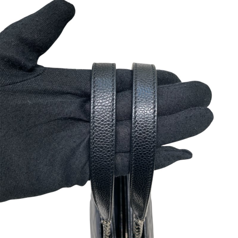 CHANEL 香奈兒 A67294 鍊條 荔枝皮革 托特包 黑色-11