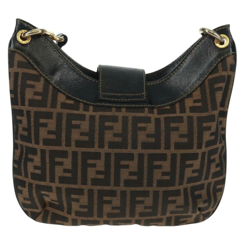 【日本直送】FENDI Zucca帆布單肩包 黑色 棕色 正品 162393-2