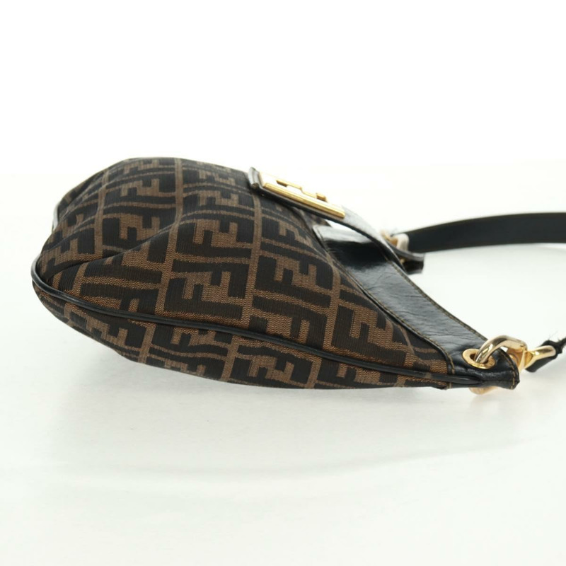 【日本直送】FENDI Zucca帆布單肩包 黑色 棕色 正品 162393-4