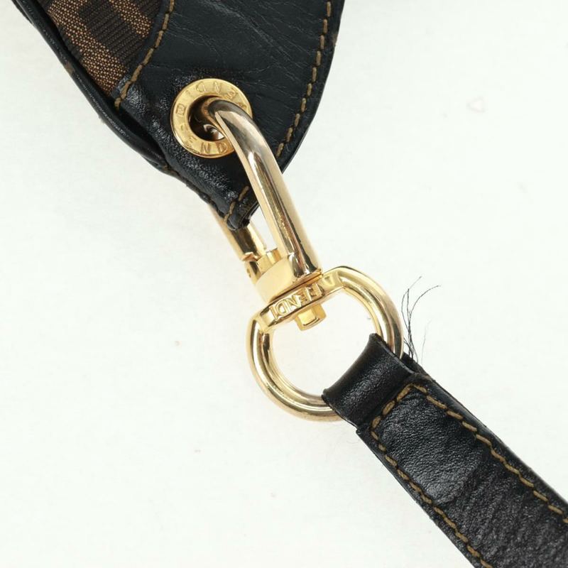 【日本直送】FENDI Zucca帆布單肩包 黑色 棕色 正品 162393-7
