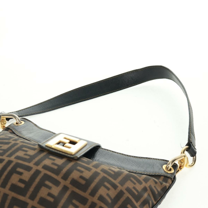 【日本直送】FENDI Zucca帆布單肩包 黑色 棕色 正品 162393-8