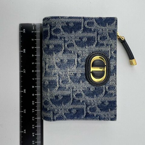 Dior Montaigne 蒙田老花牛仔短款皮夾