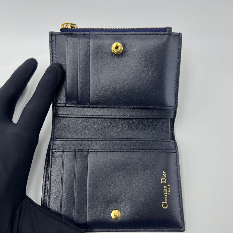 Dior Montaigne 蒙田老花牛仔短款皮夾-2