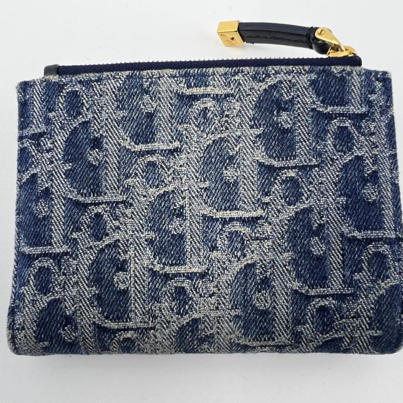 Dior Montaigne 蒙田老花牛仔短款皮夾-7