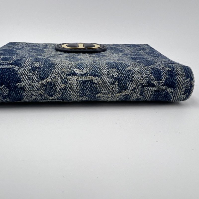 Dior Montaigne 蒙田老花牛仔短款皮夾-8