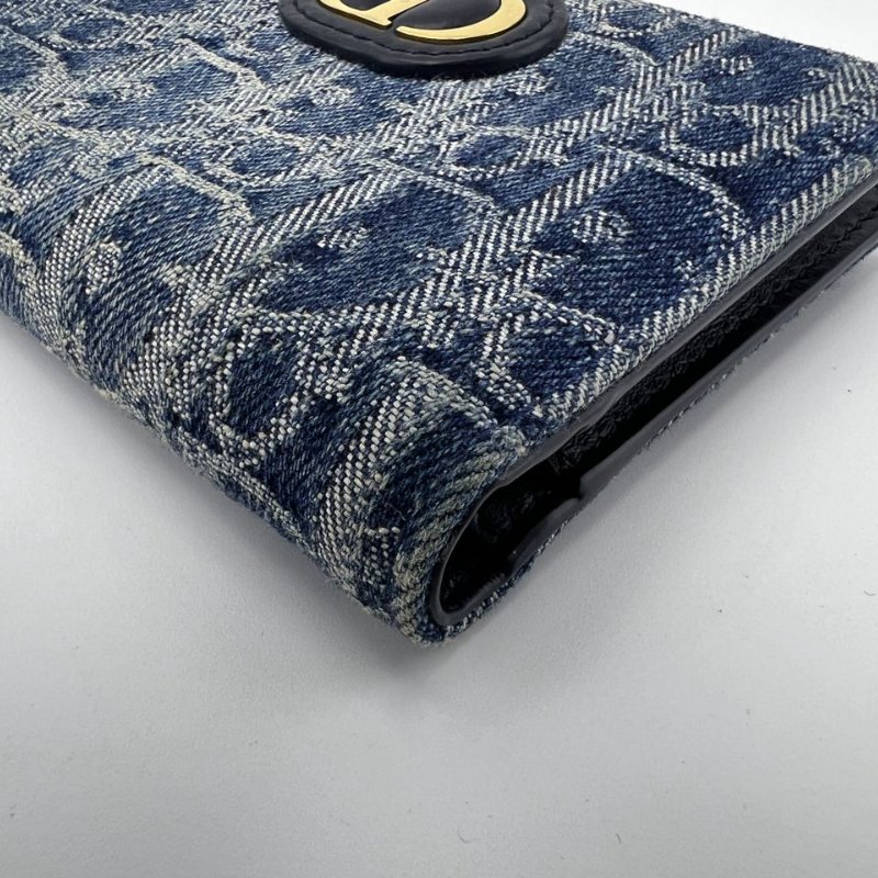 Dior Montaigne 蒙田老花牛仔短款皮夾-11