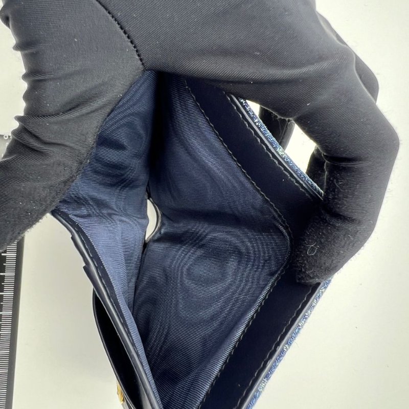 Dior Montaigne 蒙田老花牛仔短款皮夾-14