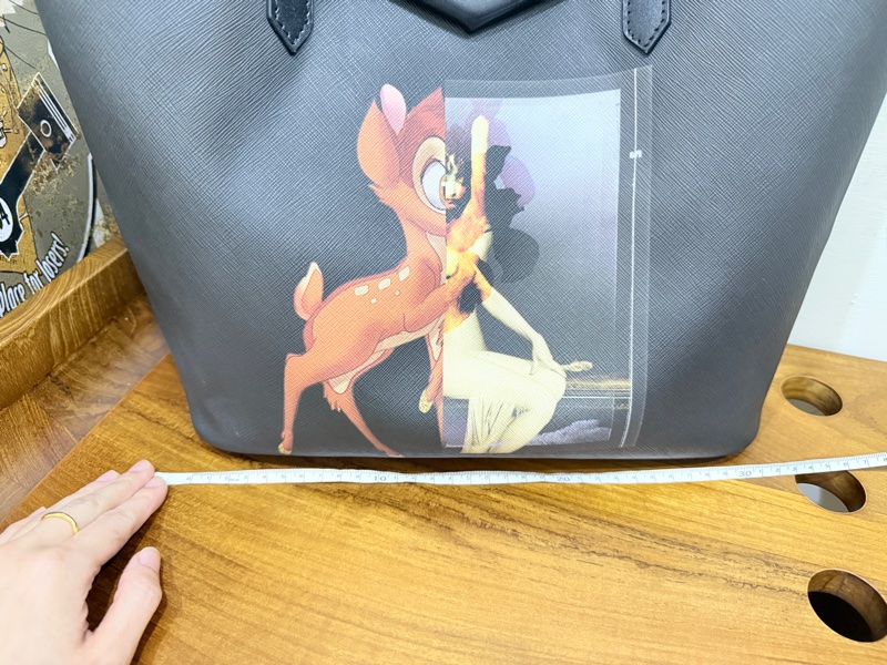 甜售私物🖤Givenchy小鹿班比 黑色 防刮牛皮 肩背 托特包 購物包 旅行包 通勤 上學-6