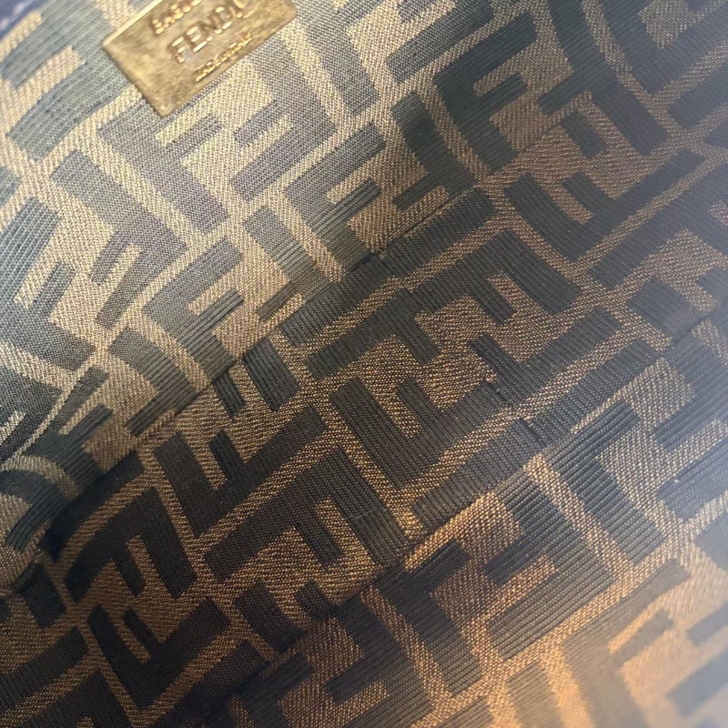 Fendi Baguette法棍包 中號 老花拼螢光粉 金扣 27*15*6 98新配件塵袋 肩帶-2