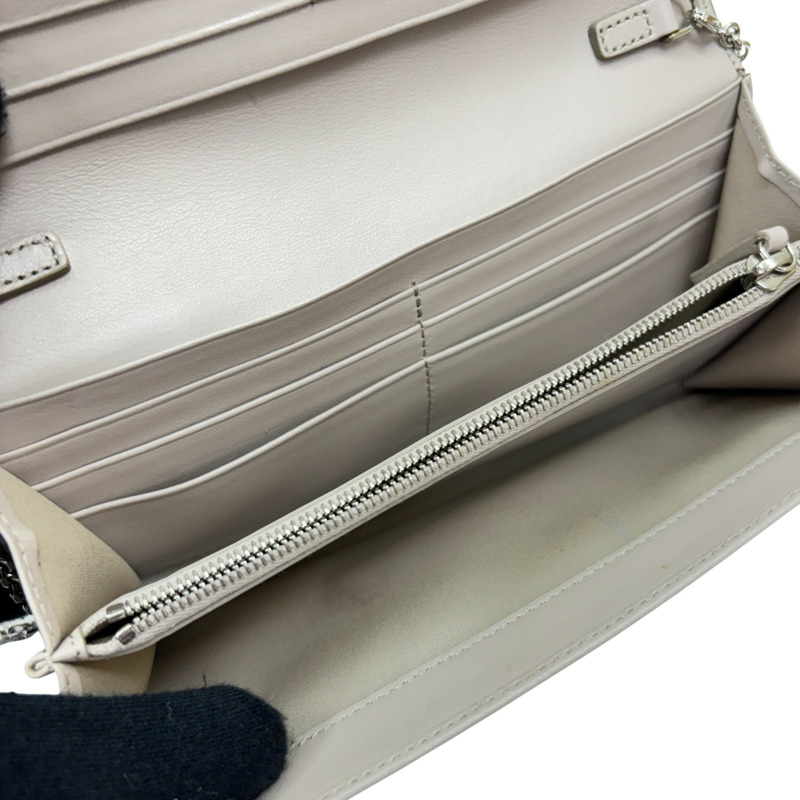 灰色 牛皮 鍊帶 Hypnoteyes 長夾【FENDI 芬迪】 8M0365-5