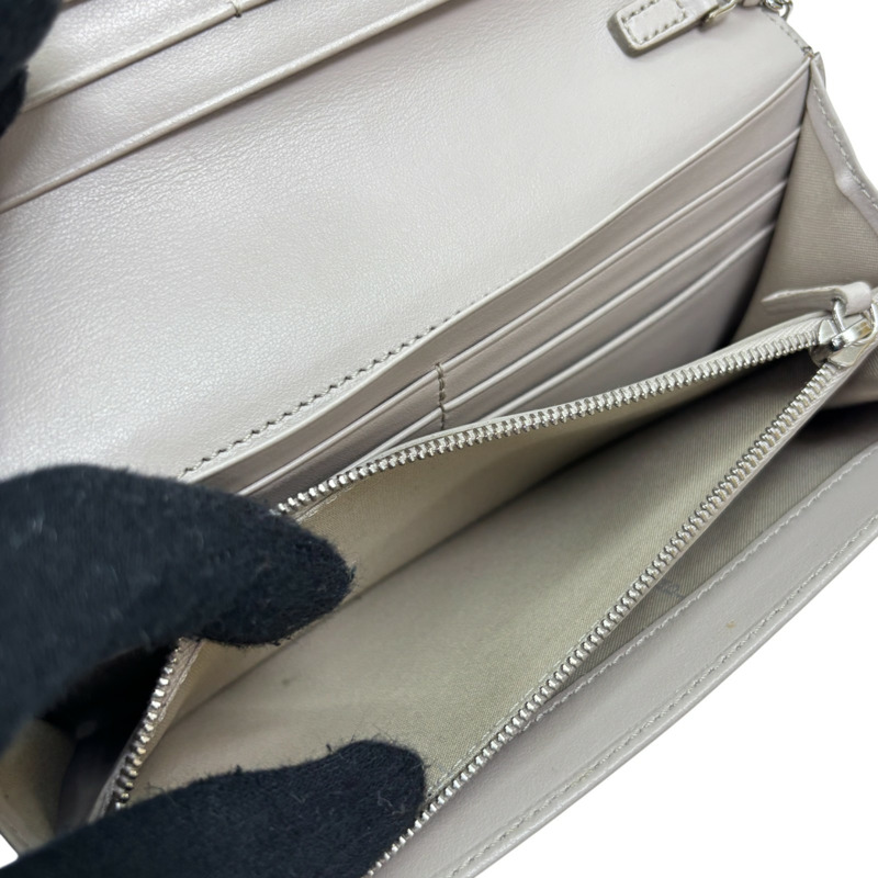 灰色 牛皮 鍊帶 Hypnoteyes 長夾【FENDI 芬迪】 8M0365-6