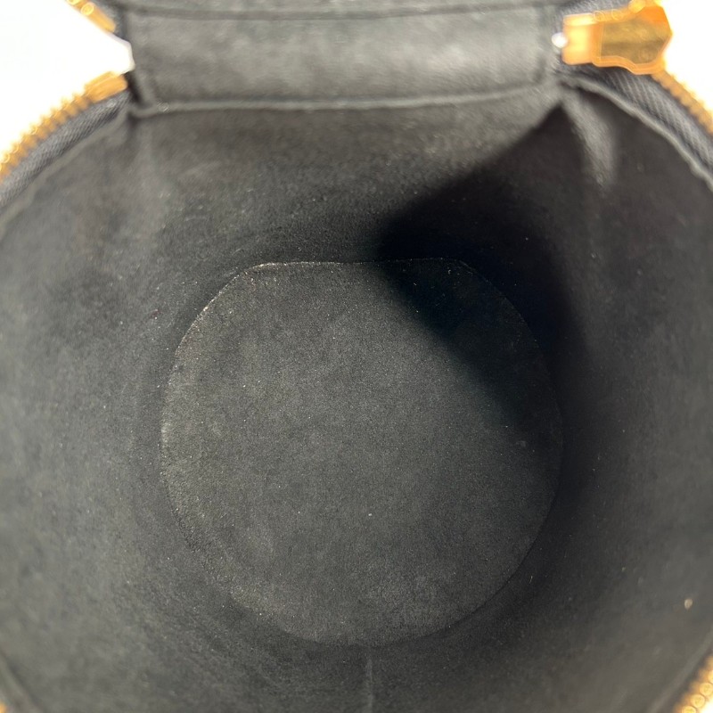 LV路易威登 20年票 Cannes 芯片編碼共存 經典棕色老花發財桶 塗層帆布拼牛皮飾邊 水桶包單肩斜挎手提包-14