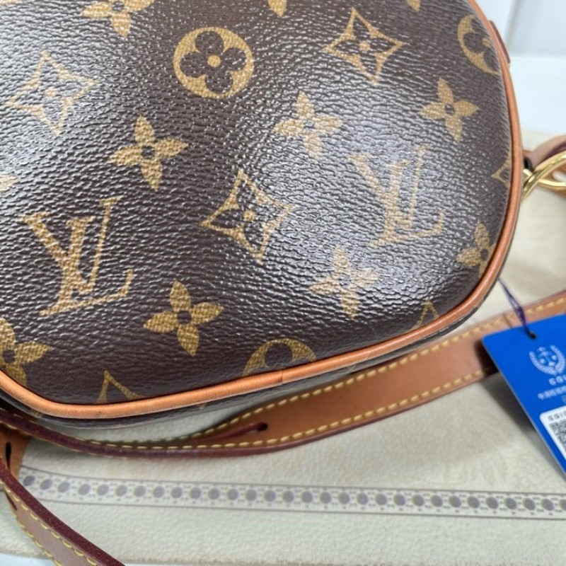 LV路易威登 經典老花滿印拉鍊開合 棕色塗層帆布拼牛皮 單肩斜挎包 經典小圓餅設計 肩帶可調節 休閒百搭-10