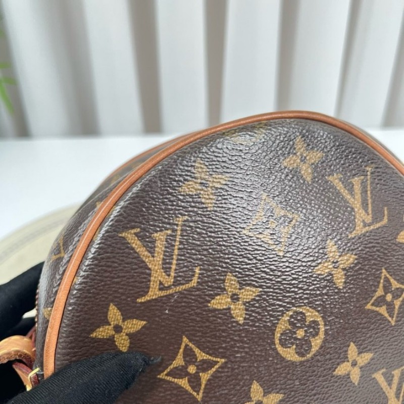 LV路易威登 經典老花滿印拉鍊開合 棕色塗層帆布拼牛皮 單肩斜挎包 經典小圓餅設計 肩帶可調節 休閒百搭-11