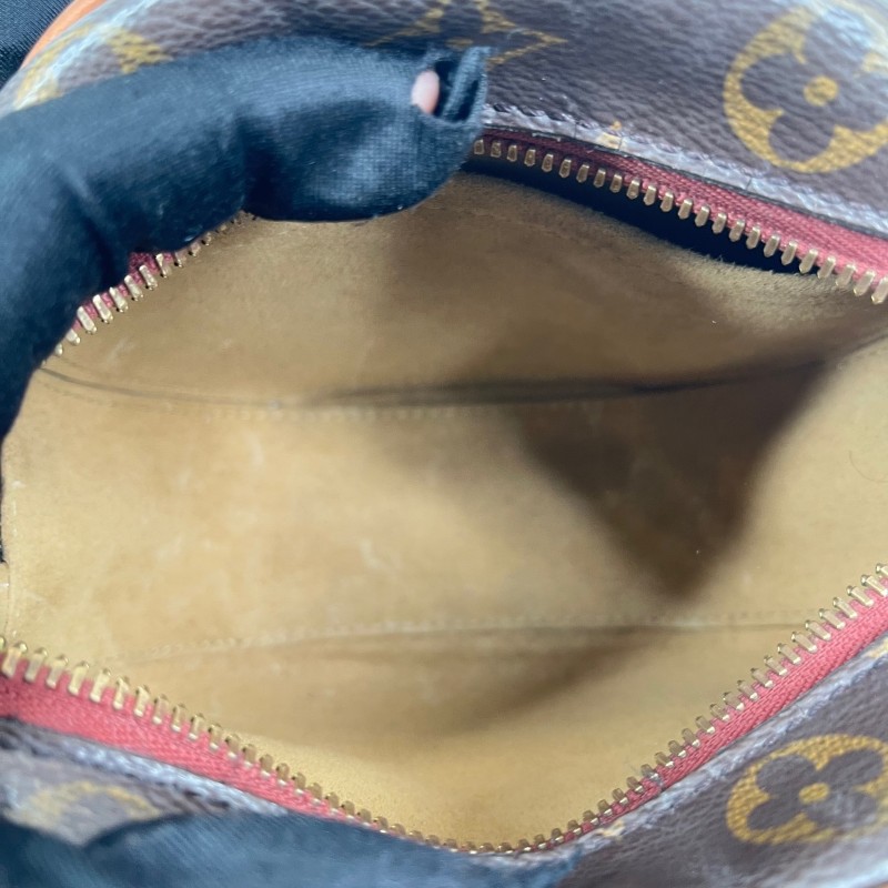 LV路易威登 經典老花滿印拉鍊開合 棕色塗層帆布拼牛皮 單肩斜挎包 經典小圓餅設計 肩帶可調節 休閒百搭-13