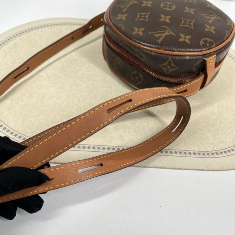 LV路易威登 經典老花滿印拉鍊開合 棕色塗層帆布拼牛皮 單肩斜挎包 經典小圓餅設計 肩帶可調節 休閒百搭-17