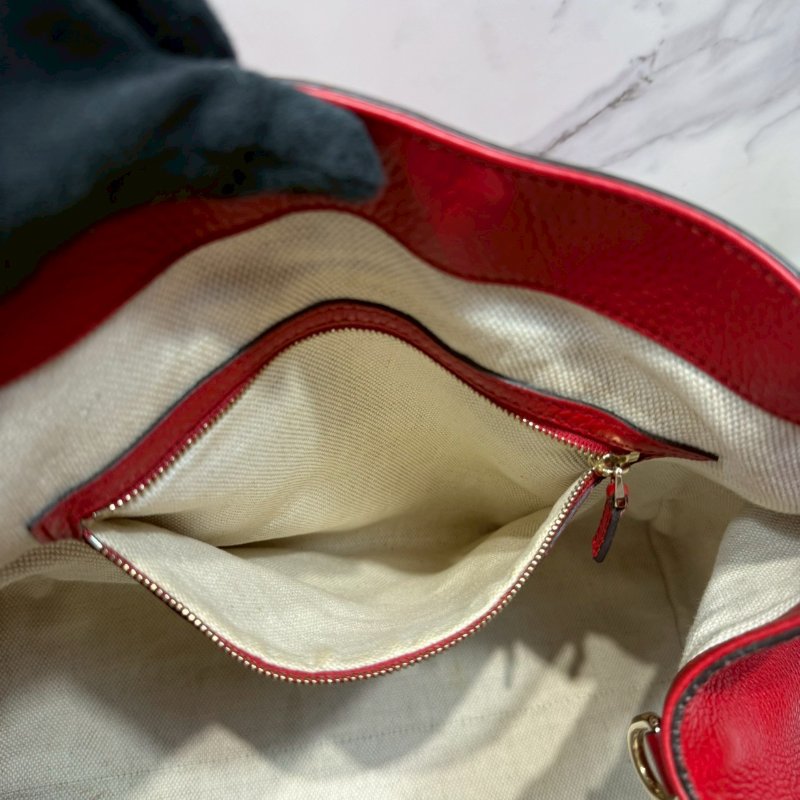 GUCCI SOHO荔枝牛流蘇手提包-5