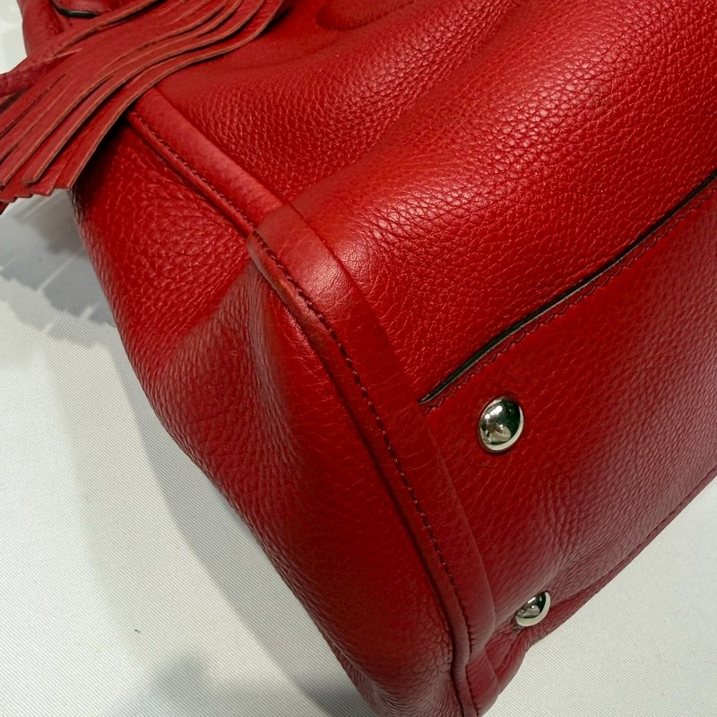 GUCCI SOHO荔枝牛流蘇手提包-8