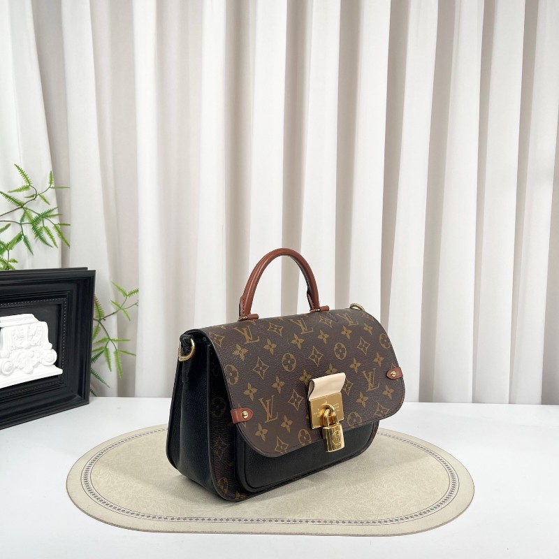 LV路易威登 鎖頭郵差包 拉鍊順滑 內裡乾淨 容量實用 日常出門百搭 肩帶可調節 可單肩可斜挎-2