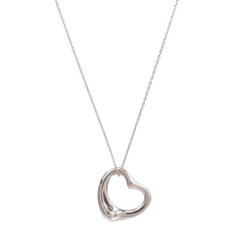 TIFFANY＆CO 925純銀Elsa Peretti Open Heart Necklace項鍊