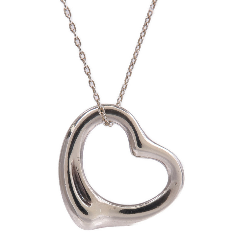 TIFFANY＆CO 925純銀Elsa Peretti Open Heart Necklace項鍊-2