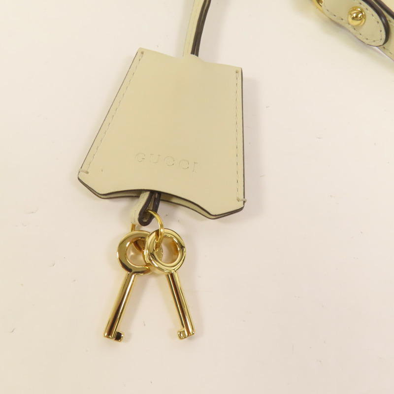 GUCCI 塗層帆布Padlock金扣鏈帶肩背袋-7