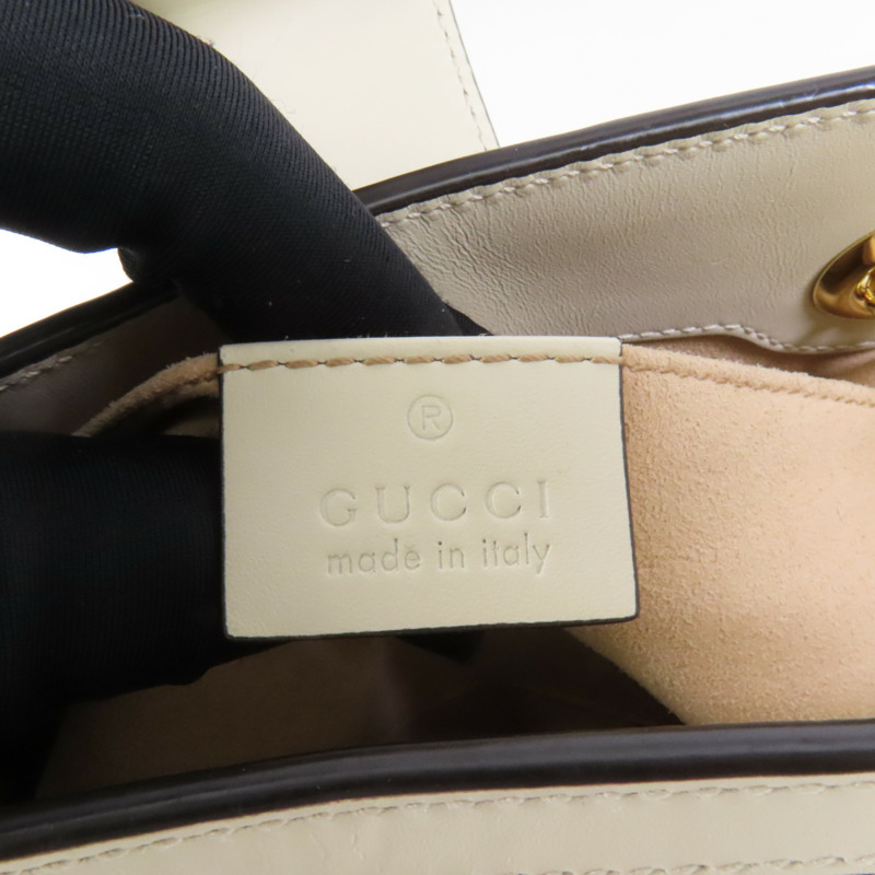 GUCCI 塗層帆布Padlock金扣鏈帶肩背袋-8