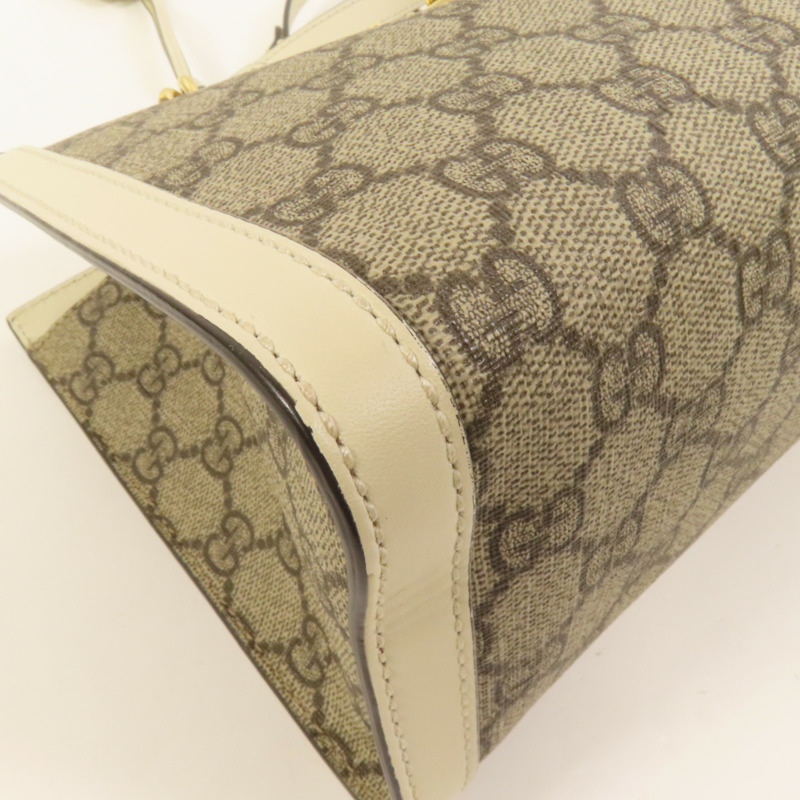 GUCCI 塗層帆布Padlock金扣鏈帶肩背袋-11