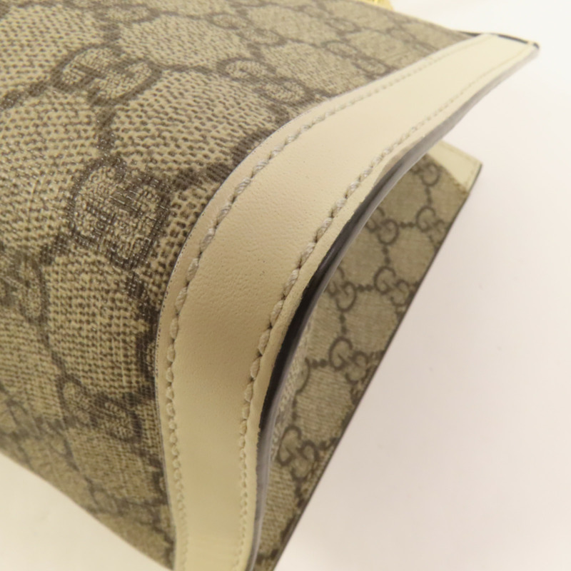 GUCCI 塗層帆布Padlock金扣鏈帶肩背袋-13