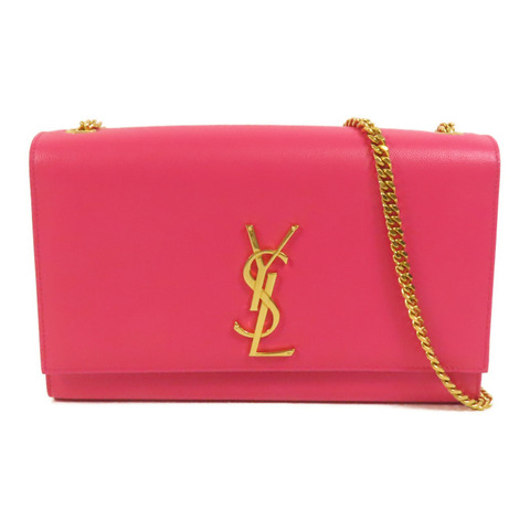 SAINT LAURENT 牛皮皮革Chain Shoulder金扣鏈帶肩背袋