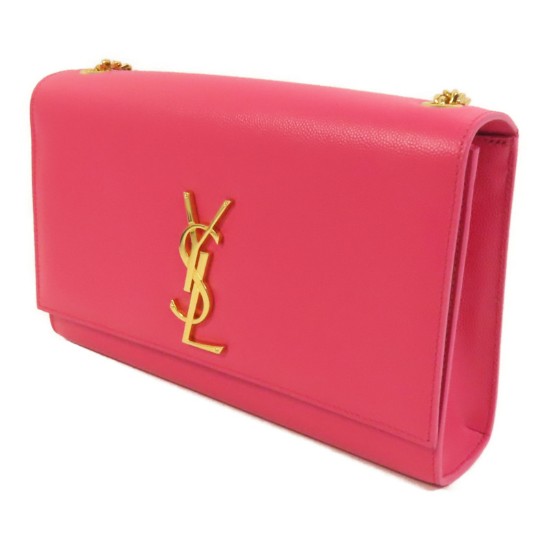 SAINT LAURENT 牛皮皮革Chain Shoulder金扣鏈帶肩背袋-2