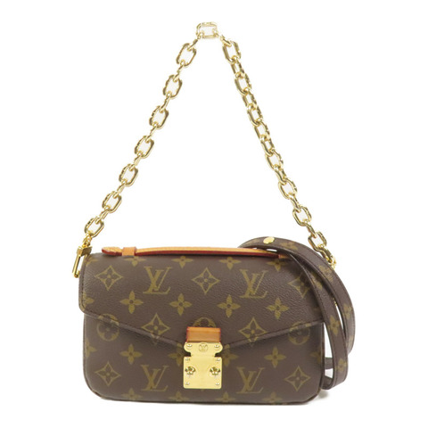 LOUIS VUITTON Monogram Pochette Metis East West金扣手挽肩背兩用袋