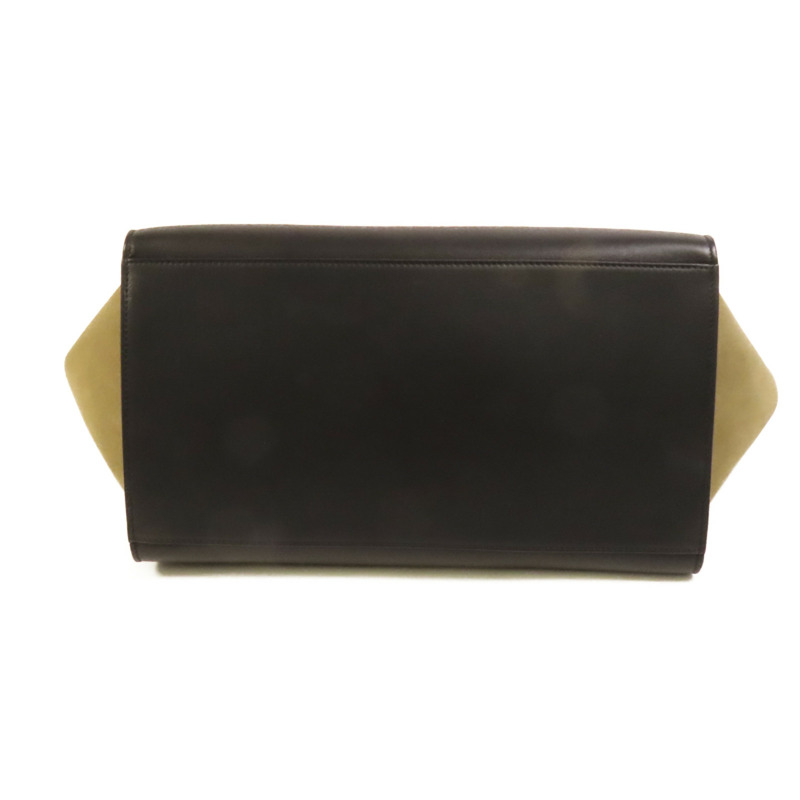 CELINE 牛皮皮革/麂皮皮革Trapeze金扣手挽肩背兩用袋-3