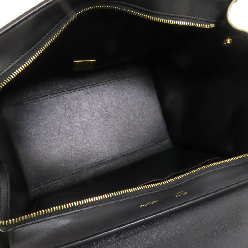 CELINE 牛皮皮革/麂皮皮革Trapeze金扣手挽肩背兩用袋-4