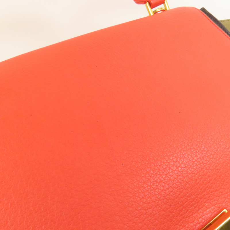 CELINE 牛皮皮革/麂皮皮革Trapeze金扣手挽肩背兩用袋-14