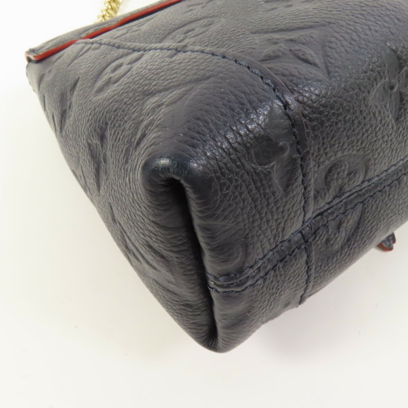 LOUIS VUITTON Monogram Empreinte Blanche BB金扣鏈帶手挽肩背兩用袋-10