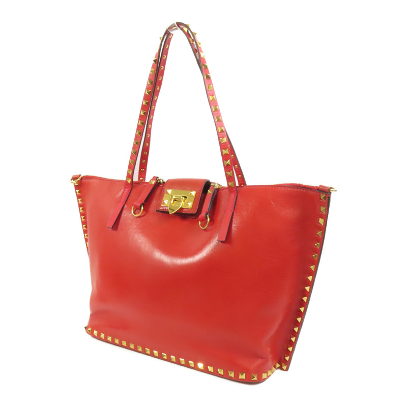 Valentino 牛皮皮革Shoulder Bag金扣手挽肩背兩用袋-2