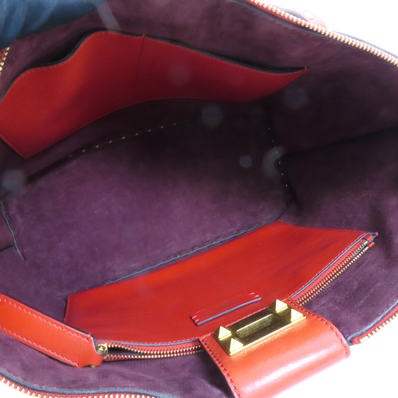 Valentino 牛皮皮革Shoulder Bag金扣手挽肩背兩用袋-5