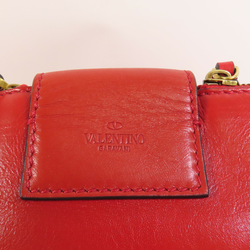 Valentino 牛皮皮革Shoulder Bag金扣手挽肩背兩用袋-8