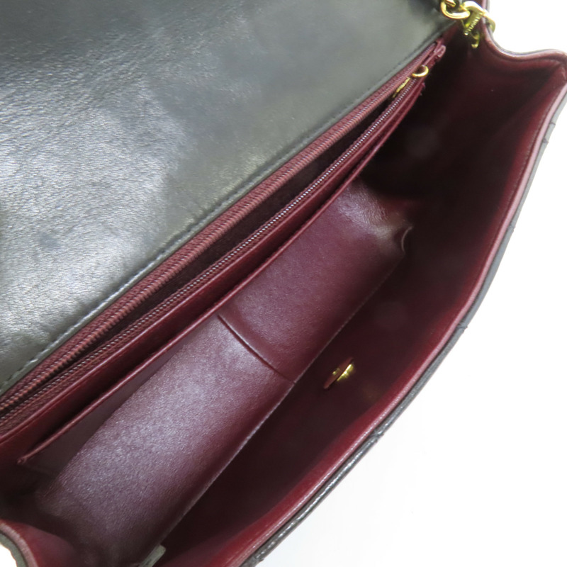 CHANEL 羊皮皮革Diana金扣鏈帶肩背袋-5