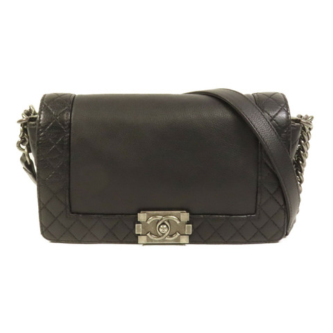 CHANEL 牛皮皮革Boy 25鏈帶肩背袋