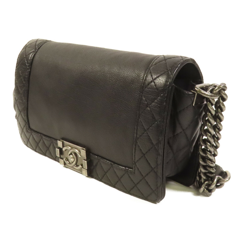 CHANEL 牛皮皮革Boy 25鏈帶肩背袋-2