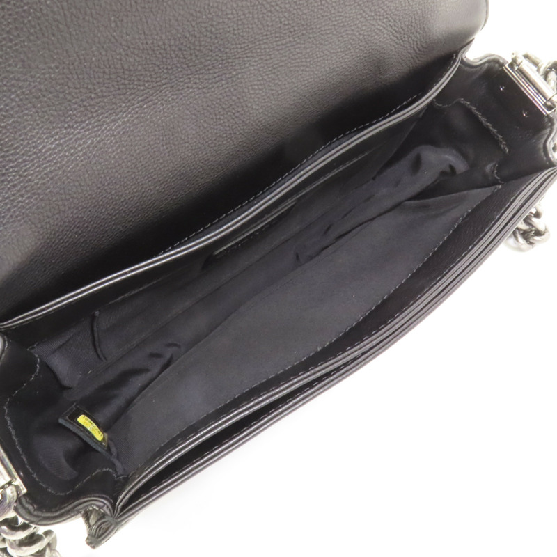 CHANEL 牛皮皮革Boy 25鏈帶肩背袋-4