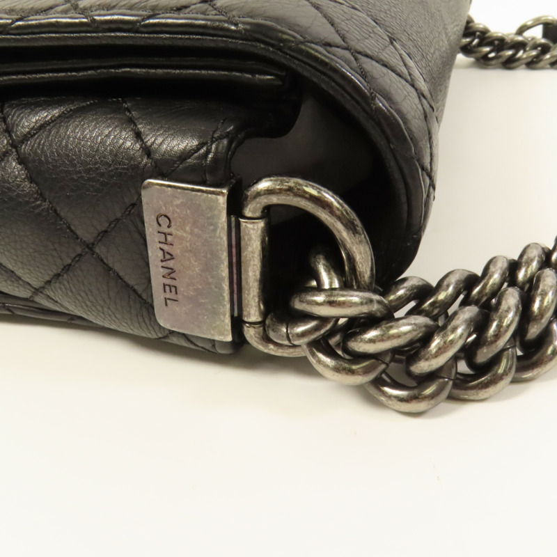 CHANEL 牛皮皮革Boy 25鏈帶肩背袋-6